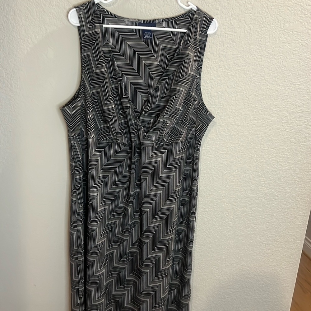 Vintage Venezia Womens Midi Dress sleeveless Size 22/24 Lagenlook Minimal